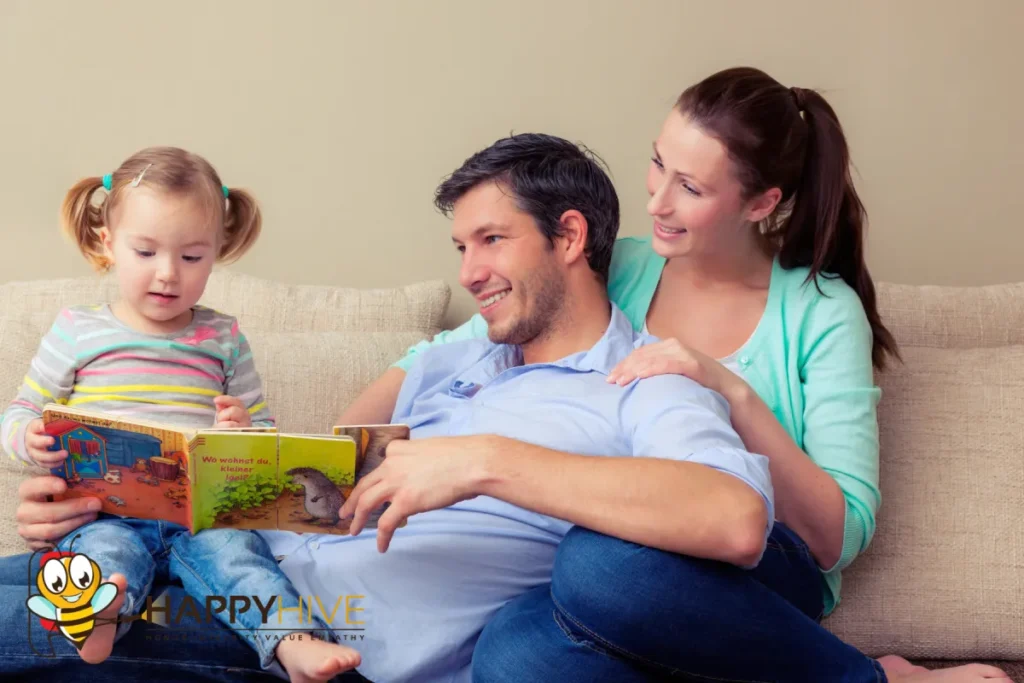happy family at home